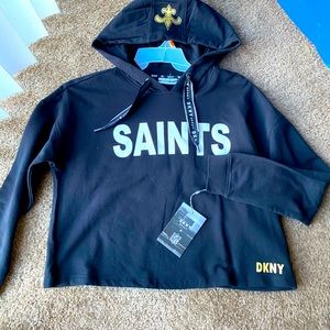 DKNY Saints crop hoodie
